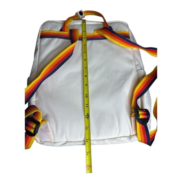 Aldi Gear Backpack 2023 with Laptop Padded Pocket Vintage Retro Red Orange Blue - Picture 10 of 13